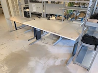 Modulaire inpaktafel met 4x werkplek