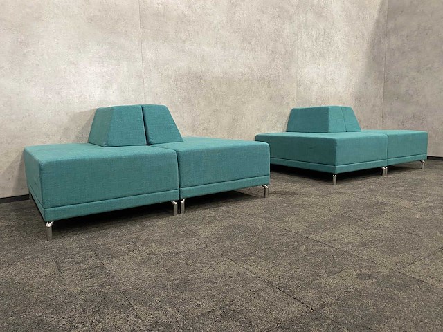 Modulaire ontvangstopstelling 4-delig groen/petrol - afbeelding 6 van  17