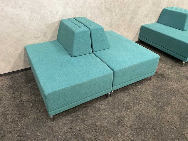 Modulaire ontvangstopstelling 4-delig groen/petrol - afbeelding 7 van  17