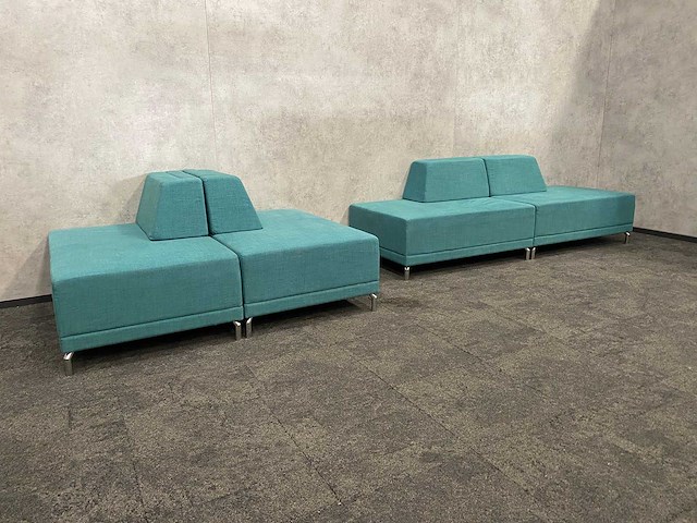 Modulaire ontvangstopstelling 4-delig groen/petrol - afbeelding 8 van  17