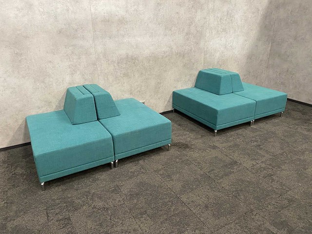 Modulaire ontvangstopstelling 4-delig groen/petrol - afbeelding 10 van  17