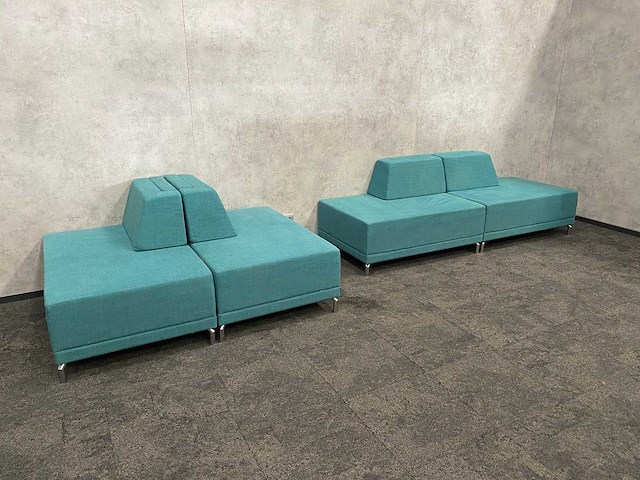 Modulaire ontvangstopstelling 4-delig groen/petrol - afbeelding 12 van  17