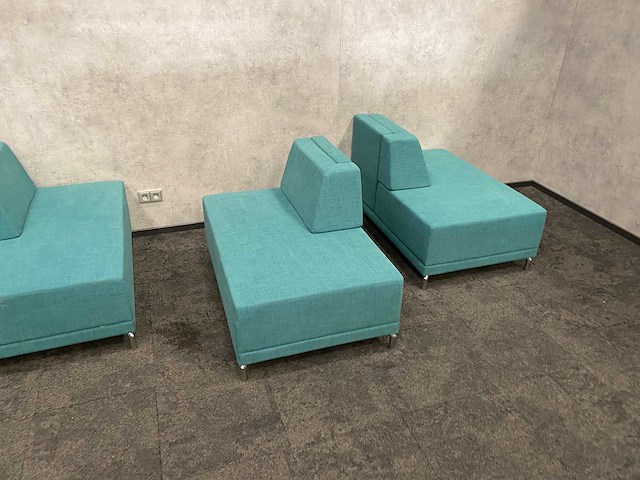 Modulaire ontvangstopstelling 4-delig groen/petrol - afbeelding 13 van  17