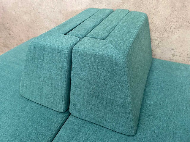 Modulaire ontvangstopstelling 4-delig groen/petrol - afbeelding 16 van  17