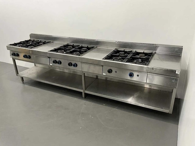 Modular - kooklijn met 3 gasfornuizen - afbeelding 1 van  4