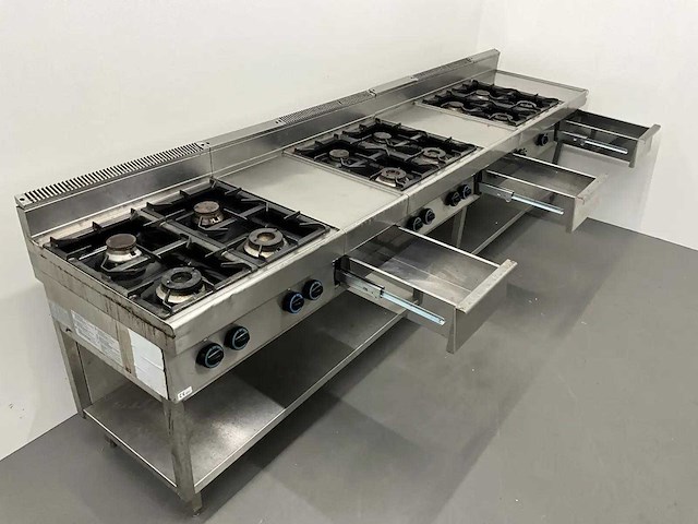 Modular - kooklijn met 3 gasfornuizen - afbeelding 7 van  9