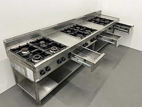 Modular - kooklijn met 3 gasfornuizen - afbeelding 7 van  9