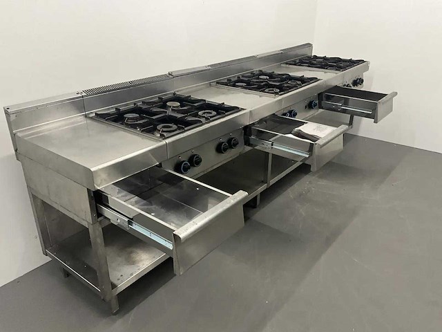 Modular - kooklijn met 3 gasfornuizen - afbeelding 3 van  8