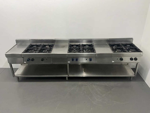 Modular - kooklijn met 3 gasfornuizen - afbeelding 6 van  12