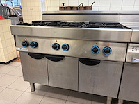 Modular 70-110 pcg 6-delig rvs gasfornuis