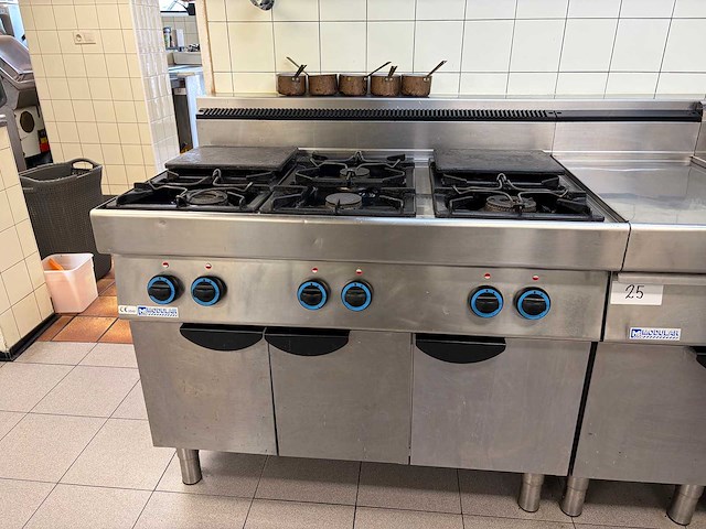 Modular 70-110 pcg 6-delig rvs gasfornuis - afbeelding 5 van  8