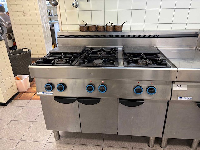 Modular 70-110 pcg 6-delig rvs gasfornuis - afbeelding 6 van  8