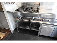 Modular complete rvs kooklijn - spiegelbakplaat - dubbele friteuse fornuis - warmtehoudkast - afbeelding 4 van  10