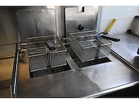 Modular complete rvs kooklijn - spiegelbakplaat - dubbele friteuse fornuis - warmtehoudkast - afbeelding 10 van  10
