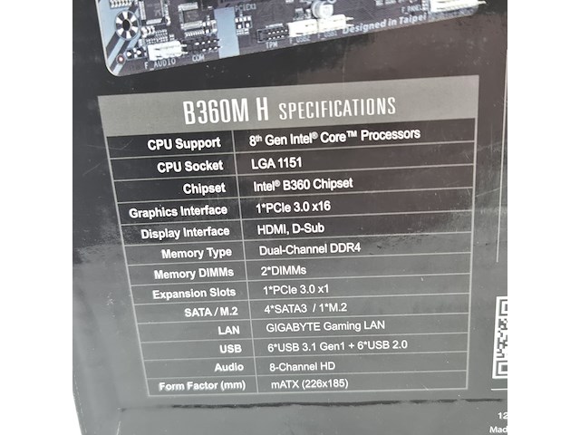 Moederbord, gigabyte, b360m h intel m.2 socket ddr4 - afbeelding 5 van  7