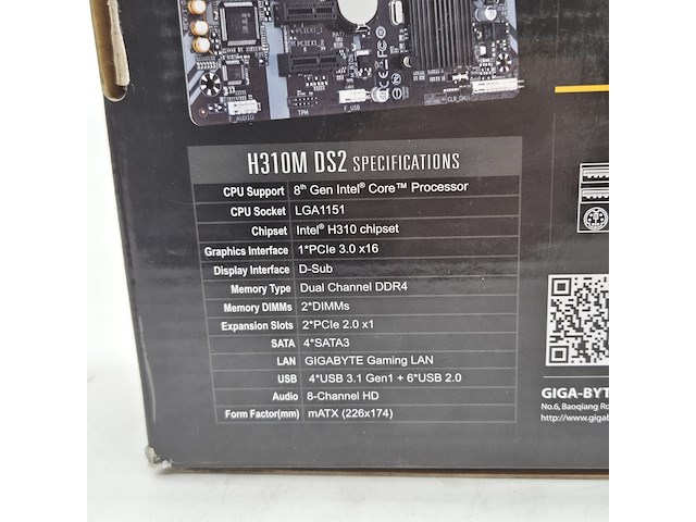 Moederbord, gigabyte, h310m-ds2 intel lga1151 ddr4 - afbeelding 5 van  7