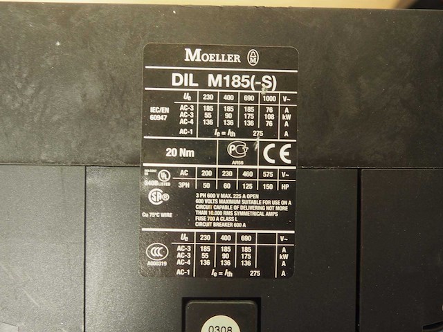 Moeller dil m185 contactor (3x) - afbeelding 6 van  7