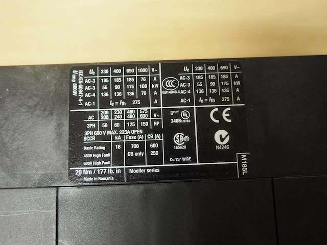 Moeller/eaton dil m185 contactor (3x) - afbeelding 8 van  9