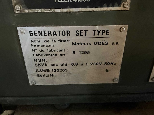 Moës dieselaggregaat 5kva - afbeelding 9 van  10