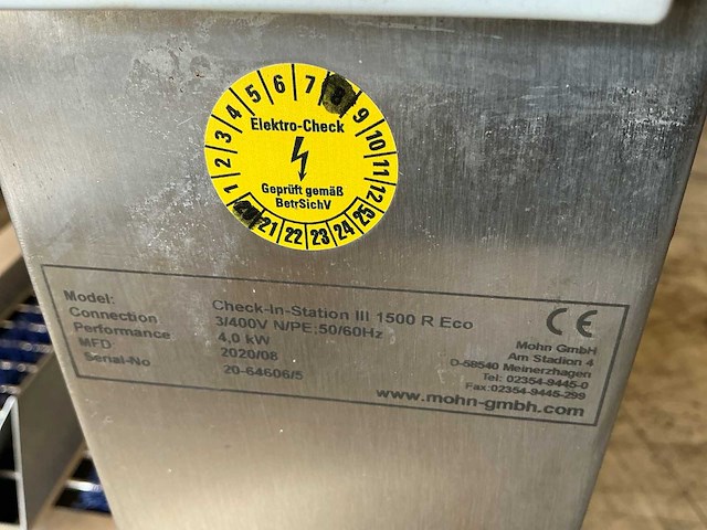 Mohn check-in-station iii 1500 r eco hygiënesluis - afbeelding 8 van  16