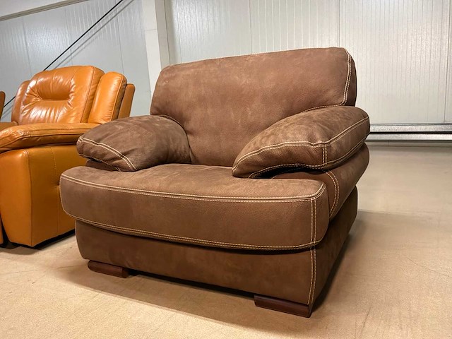 Moince leren fauteuil - afbeelding 4 van  8