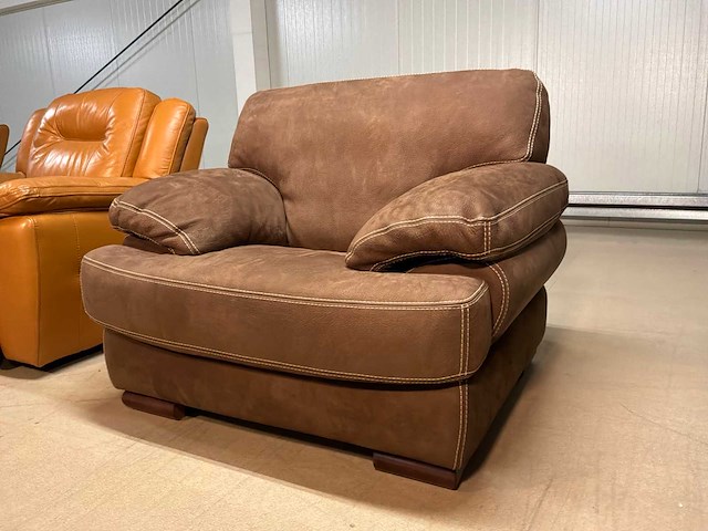 Moince leren fauteuil - afbeelding 5 van  8