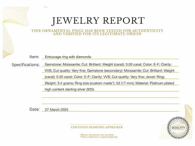 Moissaniet entourage ring - afbeelding 5 van  5