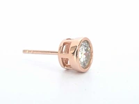 Moissaniet oorbellen solitair roze - afbeelding 3 van  8