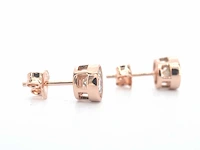 Moissaniet oorbellen solitair roze - afbeelding 4 van  8