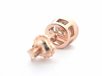 Moissaniet oorbellen solitair roze - afbeelding 6 van  8