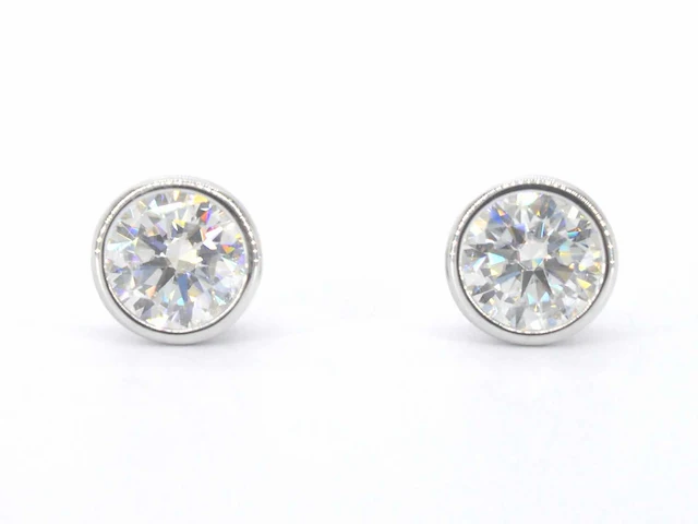 Moissaniet solitair oorbellen 2.00 ct - afbeelding 1 van  9