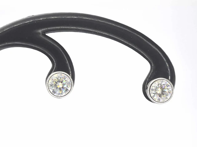 Moissaniet solitair oorbellen 2.00 ct - afbeelding 2 van  9