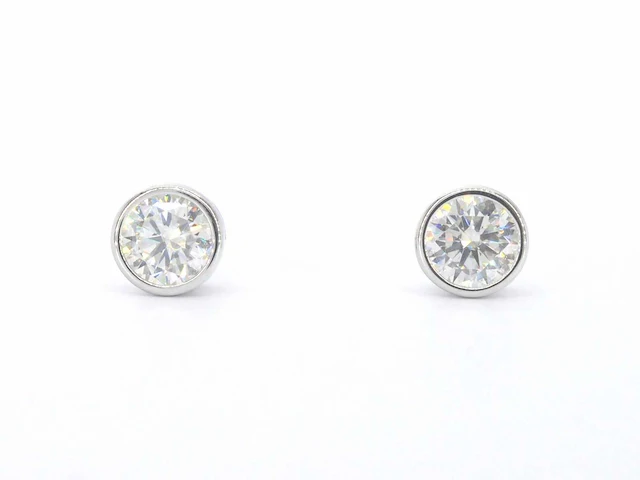 Moissaniet solitair oorbellen 2.00 ct - afbeelding 5 van  9