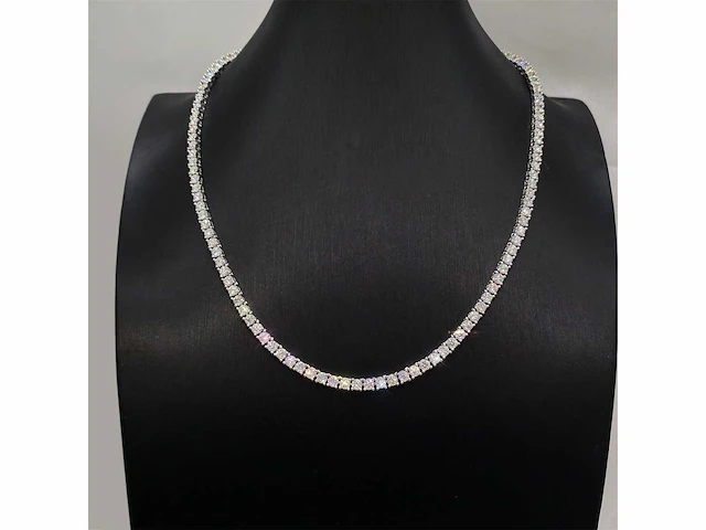 Moissaniet tenniscollier 12.50 ct - afbeelding 1 van  8