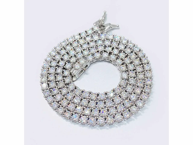 Moissaniet tenniscollier 12.50 ct - afbeelding 5 van  8