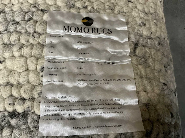 Momo rugs sten vloerkleed 140x200cm 100% wool - afbeelding 3 van  3