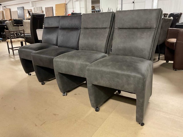 Monac verrijdbare eetkamerstoelen (4x) - afbeelding 5 van  11