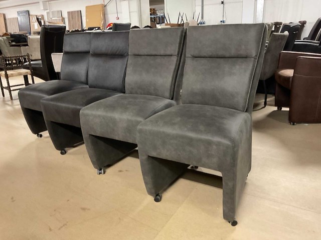 Monac verrijdbare eetkamerstoelen (4x) - afbeelding 6 van  11
