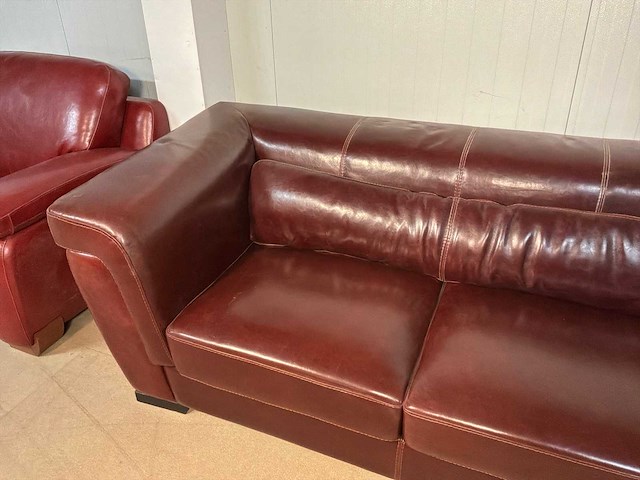 Monaco leren bankstel - afbeelding 8 van  10