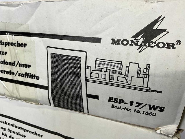 Monacor esp-17/ws en esp-22/ws wand-/plafondspeaker (4x) - afbeelding 4 van  7