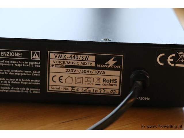 Monacor line mixer 4-kanaals type vmx-440/sw - afbeelding 4 van  5