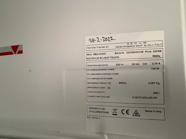 Mondial - kicpvx60m - rvs - koeling - afbeelding 6 van  7