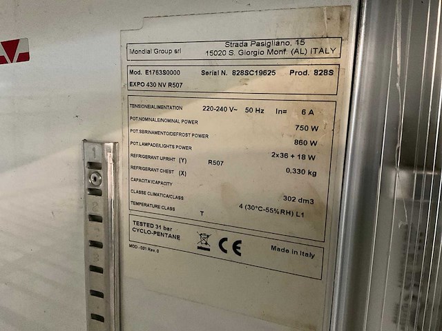 Mondial group e1763 glasdeur koelkast - afbeelding 2 van  2