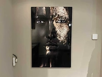 Mondiart aluart - “girl black gold face” 80x120 cm