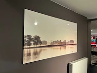 Mondiart aluart – ''landschap met zwaan bij zonsopkomst'' 80x160 cm - afbeelding 3 van  8
