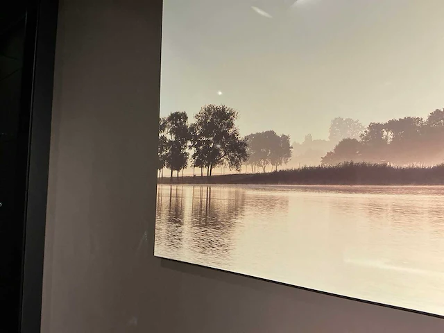 Mondiart aluart – ''landschap met zwaan bij zonsopkomst'' 80x160 cm - afbeelding 4 van  8