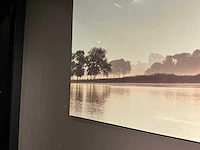 Mondiart aluart – ''landschap met zwaan bij zonsopkomst'' 80x160 cm - afbeelding 4 van  8