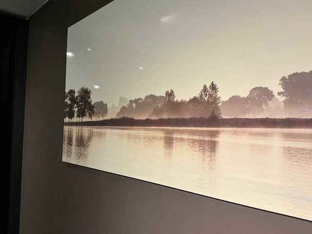 Mondiart aluart – ''landschap met zwaan bij zonsopkomst'' 80x160 cm - afbeelding 5 van  8