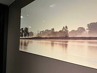 Mondiart aluart – ''landschap met zwaan bij zonsopkomst'' 80x160 cm - afbeelding 5 van  8