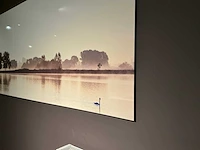Mondiart aluart – ''landschap met zwaan bij zonsopkomst'' 80x160 cm - afbeelding 6 van  8